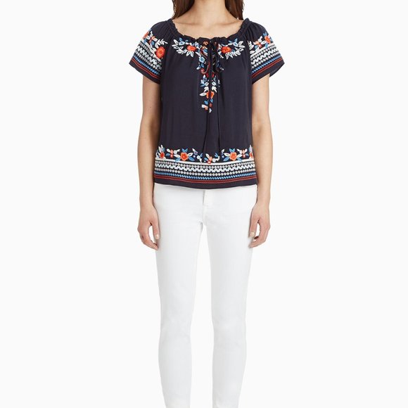 Parker Ariel Bright Embroidered Top - Picture 4 of 5